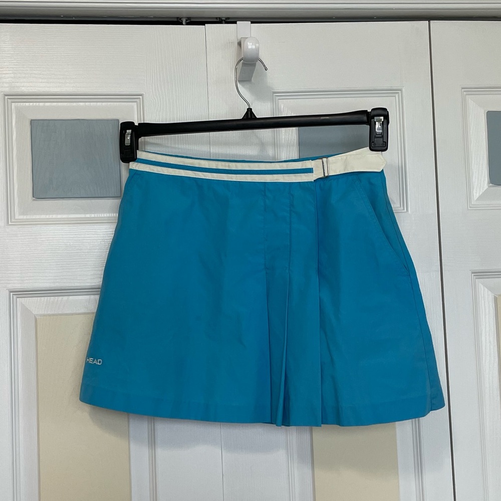 Vintage Head Women’‎ Turquoise Blue Pleated Tennis Skirt Size M
